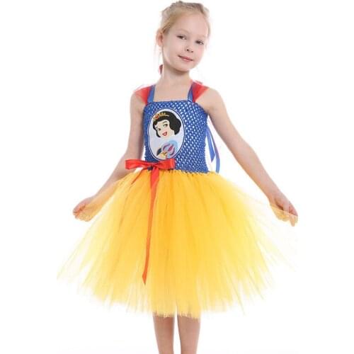 Snow white Princess Costume Girls Tutu Dress 1-12Years Kids Anime Baby Cosplay Dress children Cosplay Costume Performance Wear