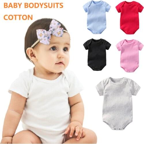 Newborn baby clothes for girls and boys 100% cotton jumpsuit summer short-sleeved romper 0-12 months toddler jumpsuit