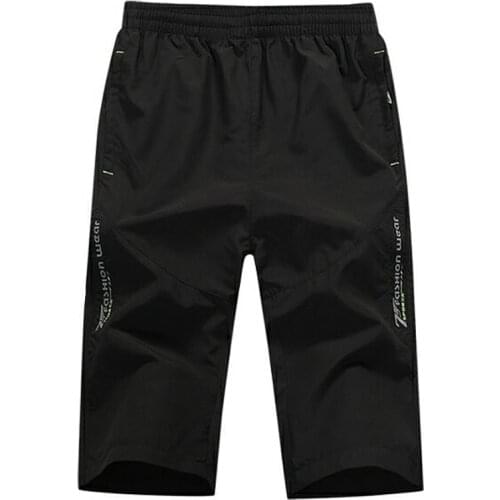 Quick Dry Pants Male Calf-length Pants Men Summer Mens Beach Short Clothing Short Pants Homme Casual Brand Clothing Sports 27