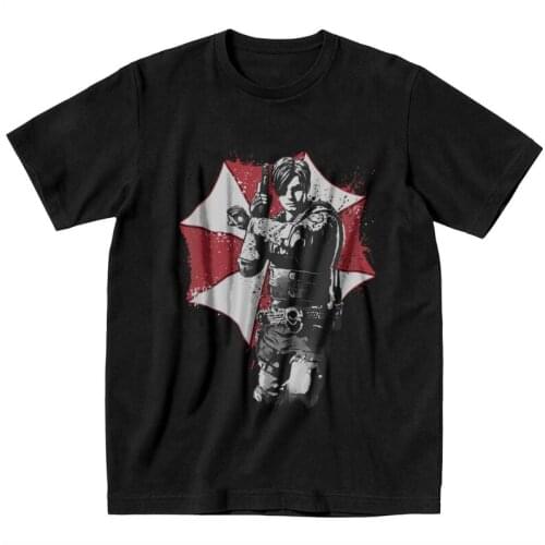 Vintage Umbrella Corporation T Shirt Mens 100% Cotton Printed T-shirt Streetwear Tshirt Short Sleeve Video Game Tees Tops