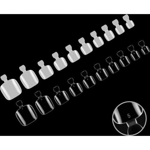 500pcs Artificial Toe False Nais Detachable Nails Tips Natural/White/Clear Foot Fake Nails Manicure Art Fake Toe Nails