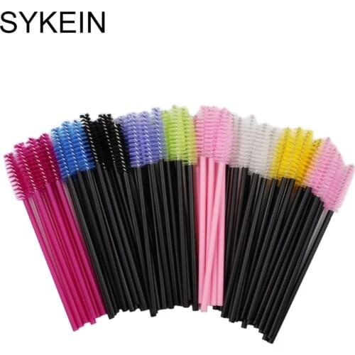 25pcs Disposable Eyelash Brushes Eyebrow Brush Mascara Wands Applicator Spoolers Eye Lashes Cosmetic Makeup Tools Eye Brow Brush