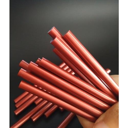 25Pcs Glue Gun 7mm Hot Melt Adhesive Potato Stick Metal Red The Pearlescent Color System Multi-Color Is Optional 100mm