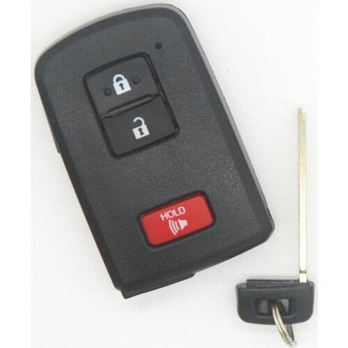 3 Buttons Smart Remote Key Shell for Toyota Prado Land Cruiser Replacement Key Case