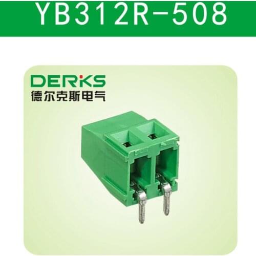 5PCS Line terminal can be spliced directly welded green PCB circuit board welding terminal YB312R-508
