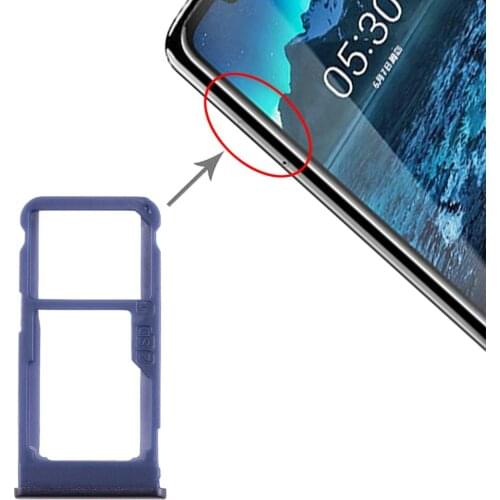 SIM Card Tray + SIM Card Tray / Micro SD Card Tray for Nokia 5.1 Plus / X5 TA-1102 TA-1105 TA-1108 TA-1109 TA-1112 / 1120 / 1199