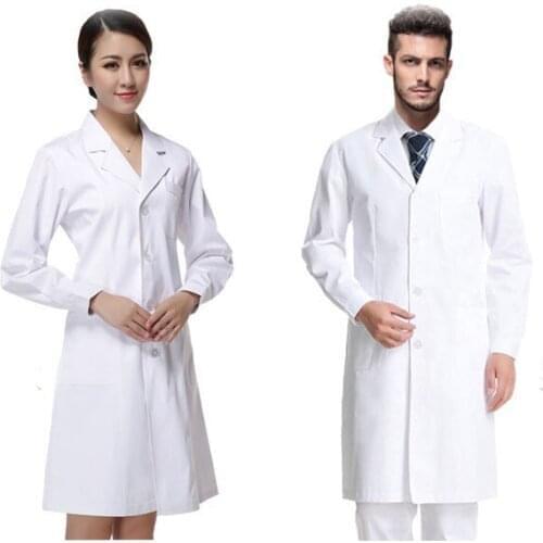 Nurse uniform long-sleeve doctor coat short sleeve lab coat cotton white coat nurse costume uniform doctor overall