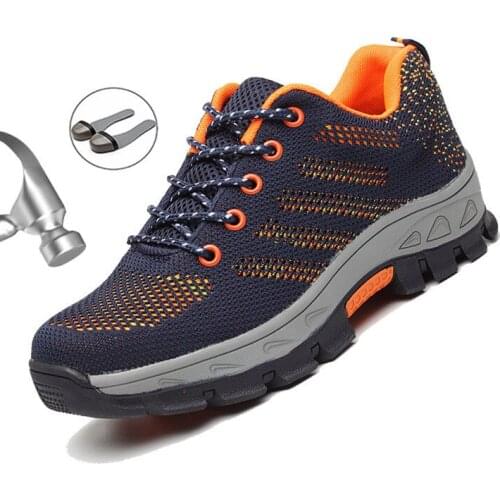 High Quality Steel Toe Safety Shoes Light And Breathable Mens Safety Shoes Neutral Breathable Air Mesh Work Shoes