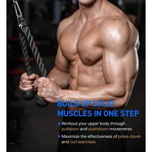 Non-slip Pull rope Hiroshi Biceps Drawstring cable machine pull-down heavy-duty Nylon rope easy to grip fitness Accessories