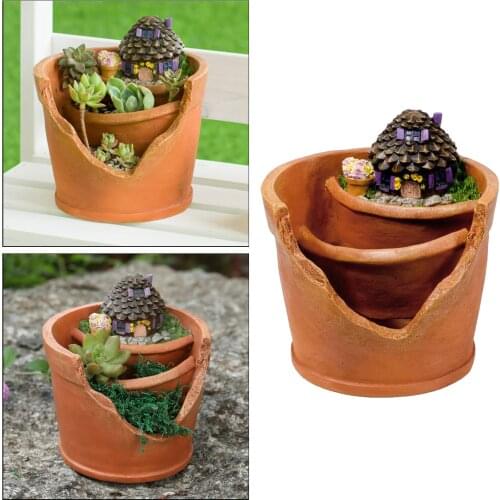 Landscape Flower Pots for Succulent Planter Resin Plant Pot Bonsai DIY