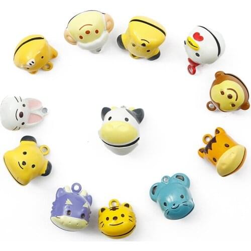 Diy Handmade Beaded Copper 12 Zodiac Lucky Bag Bell Lucky Cat Clang Bracelet Necklace Hair Jewelry Material Package
