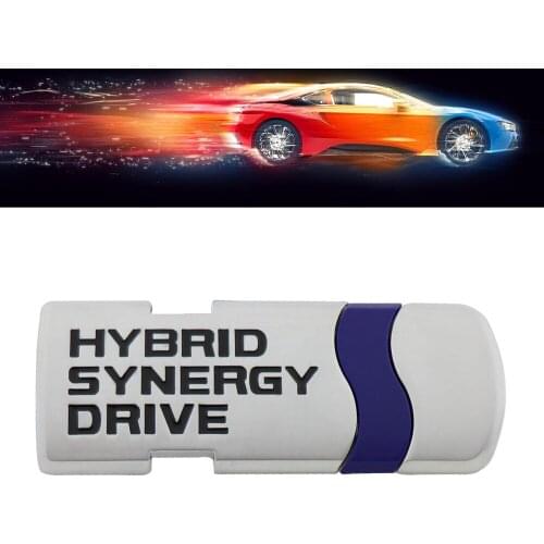 Silver HYBRID SYNERGY DRIVE for Camry Avalon Trunk tailgate Emblem Decal Badge Sticker
