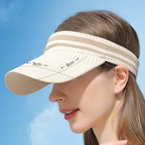 Outdoor Sun Hat Anti-Ultraviolet Empty Top Female Summer Sweat-Absorbent Quick-Drying Running Sports Hats With Big Brim Cap h18