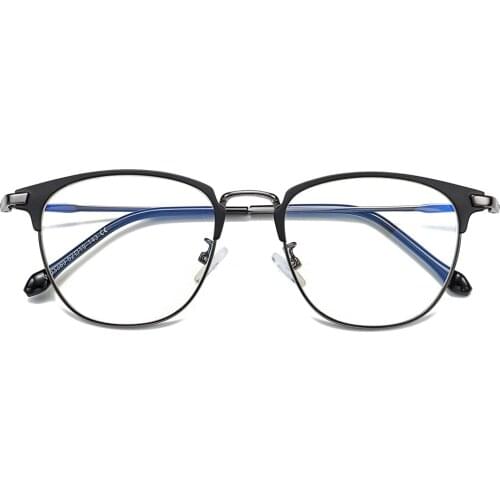 Blue Light Blocking Computer Glasses Anti Blue Ray Eyeglasses Optical non-Prescription Thin Metal Eyewear Frames for Women Men