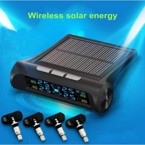 LCD Display with 4 External Sensor Wireless Auto Security Alarm Tire Pressure Control System for Motorcycle