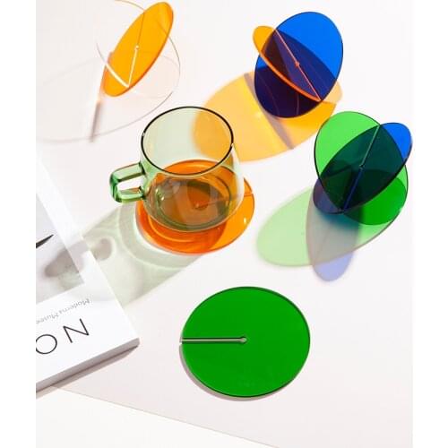 Modern Acrylic Coaster Multi-function Heat Resistant Tableware Pads Creative Non-slip Pot /Tea Cup Pad Kitchen Supplies