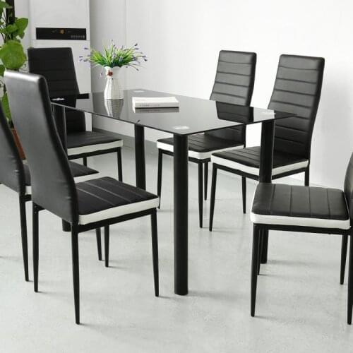 2/4/6Pcs Dining Chair Cafe Restaurant Nordic Style Lounge Chair Safety Non-slip Stainless Steel Legs Bar Chair Black White