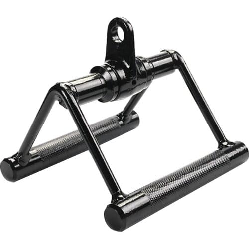 V Shaped Press Down Bar Multi Gym Weight Lifting Workout V-Bar Rotating Rowing Machine Bar Pully Cable Machine Attachment