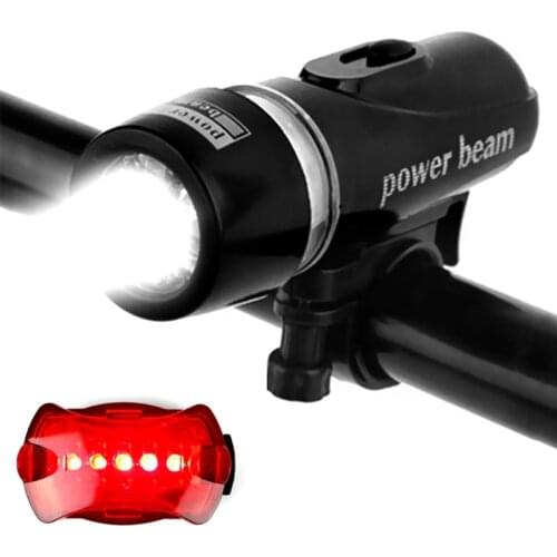 Bicycle Light Set Super Bright 5 LED Headlight and Taillight Waterproof For Mountain Road Bike Light With Quick Release System
