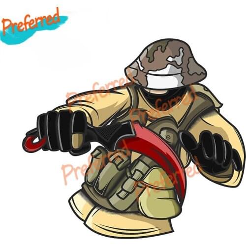 High Quality CSGO Holding Karambit Decal Motocross Racing Laptop Helmet Trunk Wall Vinyl Car Sticker Die Cutting