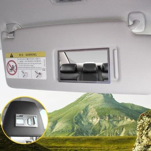 Stainless Car Interior Mirror Sun-Shading Visor Makeup Stainless Steel Mirrors Portable Car Interior Mirror