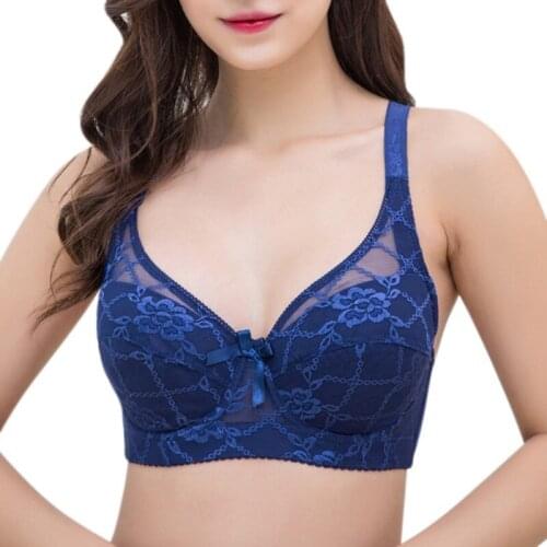 Woman Padded Up Embroidery Lace Bra Sexy Underwire Summer Lace Brassiere Bra Push Up Bras Woman Lingerie 2021