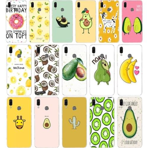 071FG Cute Avocado Food Pattern gift Soft Silicone Tpu Cover phone Case for huawei Honor 8 Lite 8X 8s 9x