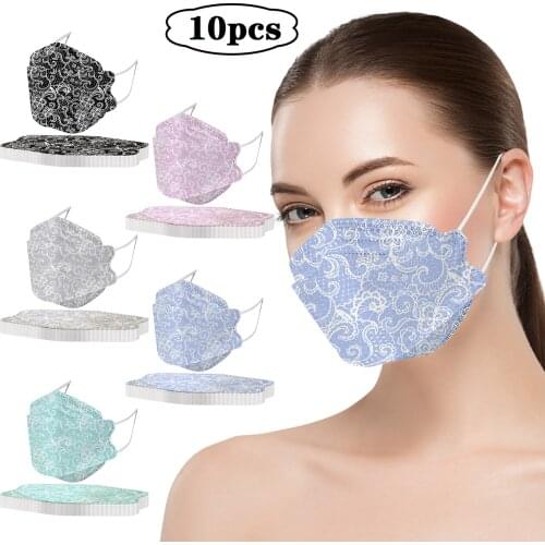 10PCS Adults Lace Printed Outdoor Prevention Fish Masque mascarilla Monder Scarf Halloween Cosplay MasK