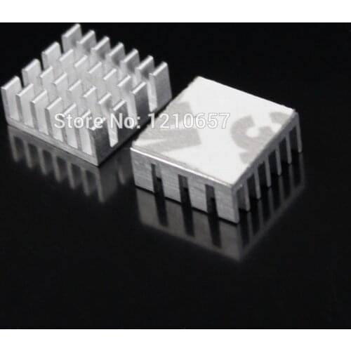 10 pieces lot 14x14x6mm silver Memory IC Chip Aluminum Heatsinks With 3M Tape
