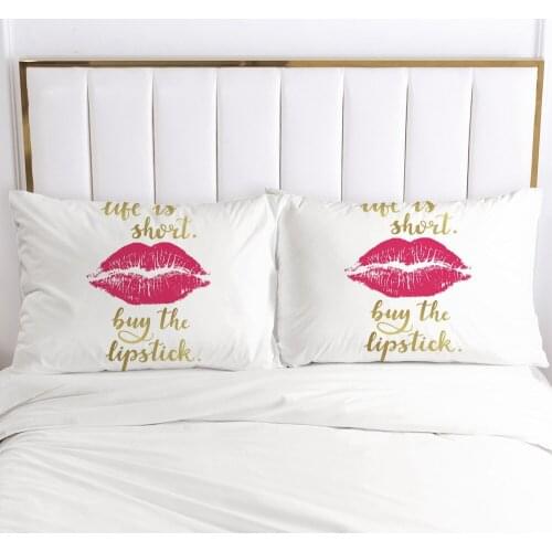 3D Printed Red Color Big Lip Print Polyester Pillowcase Printed Home Decorative Pillowcase Pillow Case Decoraion Bedclothes