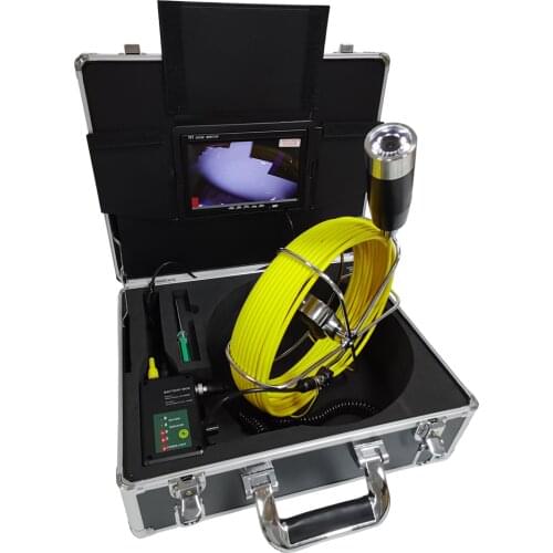 7inch Monitor IP68 1000TVL 42mm Dual Camera Head Drain Sewer Pipeline Industrial Endoscope Inspection System CCTV 20M Cable