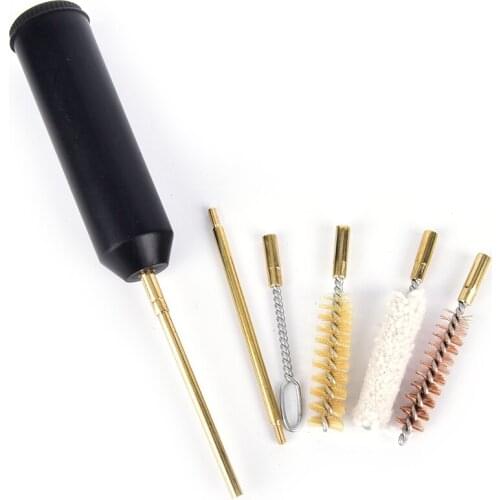 7pcs Pocket Size Pistol Cleaning Kit Hand Gun Rod Brush Professional Gun Cleaning Tools 22/45/357/9 Mm