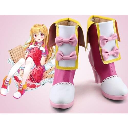 Anime Aikatsu AIKATSU Hoshimiya Ichigo Cosplay boots Anime Shoes