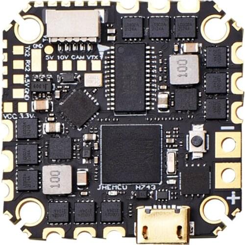 JHEMCU GH743AIO Brushless Flight Controller F4 3-6S AIO 40A BEC for Toothpick Racing Drone