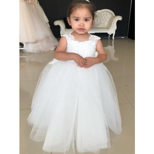 Flower Girl Dresses For Weddings Party Princess Ceremony Gown Lace First Communion Dresses For Girl