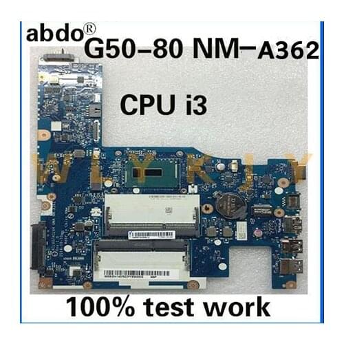 Abdo ACLU3/ACLU4 UMA NM-A362 motherboard for Lenovo G50-80 notebook motherboard CPU 4005U/4010U DDR3 100% test work