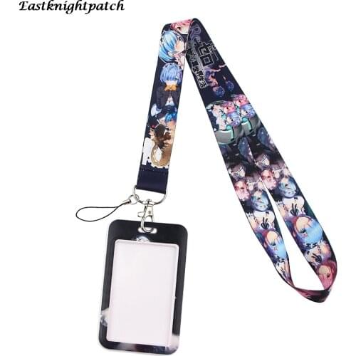 E2944 Cartoon Lanyard Keychain key Badge ID Mobile Phone Rope Cute Gifts Lanyard With Card Holder