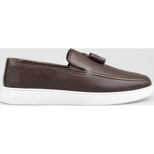 FootCourt- Brown Genuine Leather New Men Loafers Shoes Fringe Moccasins Comfy Casual Shoes Mens Flats Smart Casual Spring Summer