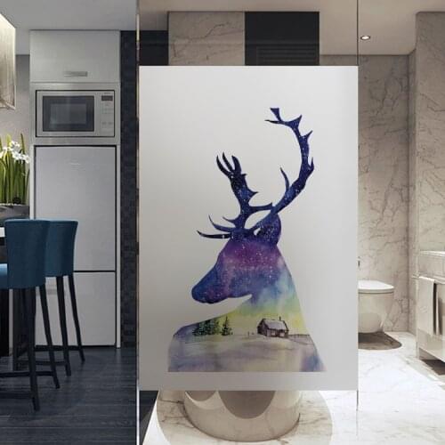 Custom Size Static Cling Glass Sticker Home Decorative Vinyl Privacy Protection Water-Proof Frosted Stained Window Film