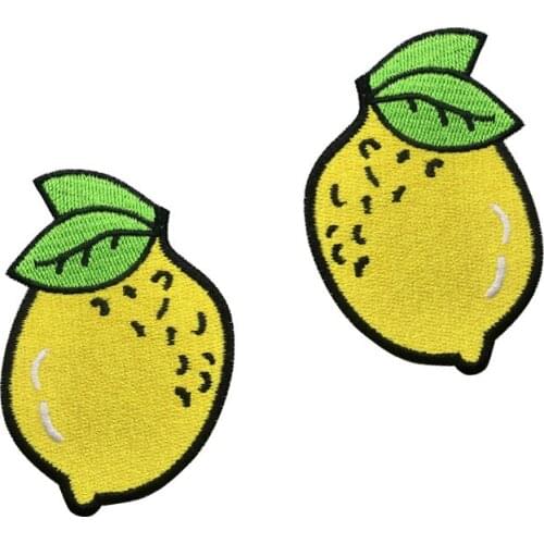 Creative Lemon Fruit Custom iron-on patch for clothing embroidery appliques badges for decorate clothing bag DIY