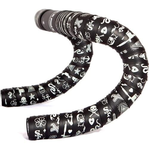 Bicycle Handlebar Tape Anti-Slip Fluorescent Fixed Gear PU EVA Shock Road Bike Handlebar Tape Steering Wheel Cover Belt Accessor