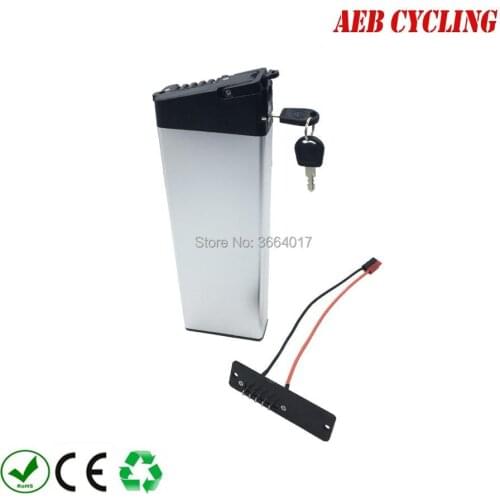 EU US free shipping and taxes rechargeable battery 24V 10Ah inner tube battery Li-ion silver case battery for folding bike