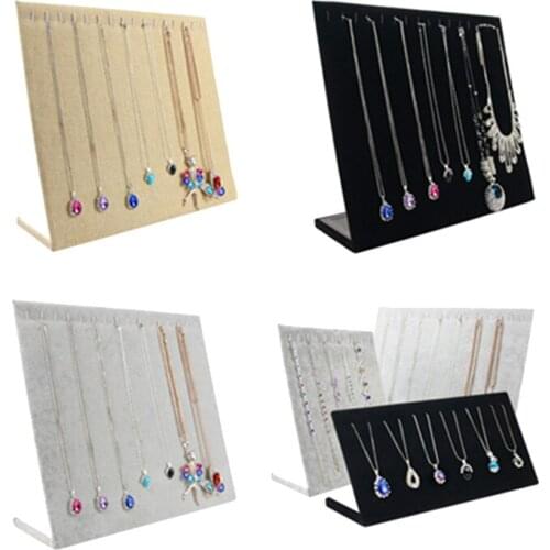 Jewelry Organizer Storage Stand For Dangling Necklace Display Pendant Decoration Jewelry Display Show Holder Rack 16 Hooks