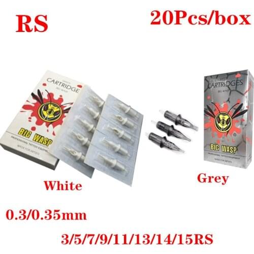 Professional BIGWASP Tattoo Cartridge Needle Standard Grey White Round Shader 1003RS 1005RS 1007RS 1009RS 1011RS 20Pcs/box