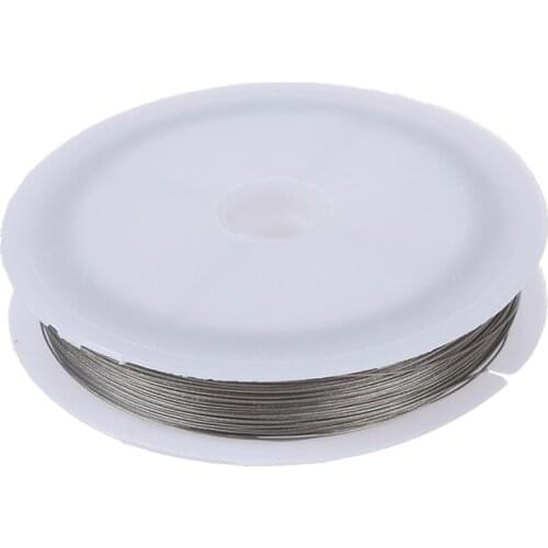 Tiger Tail Wire for Pearl Thread - 90m / 0.38 mm / Silver