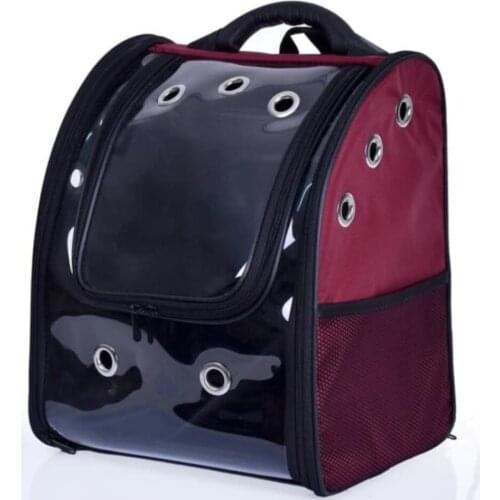 Cat Dog Carrier Backpack Bag Astronot Bag-Burgundy