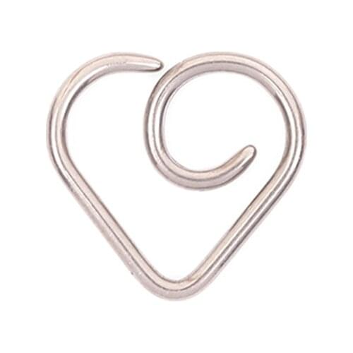 ASTM F136 Implant Grade Titanium Heart Tragus Earrings Ear Clips