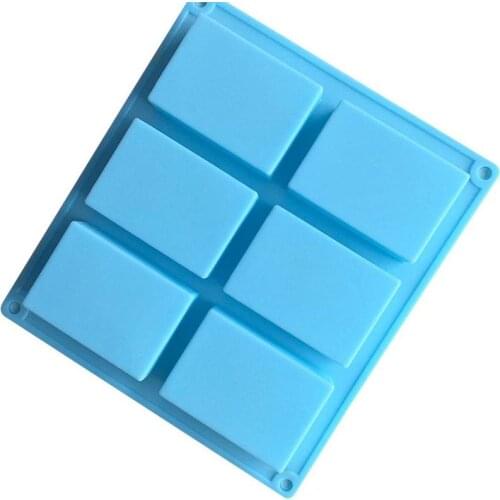 6 Rectangular Soap Molds Silicone Cake Molds Rectangular Aromatherapy Molds Food Grade Silicone