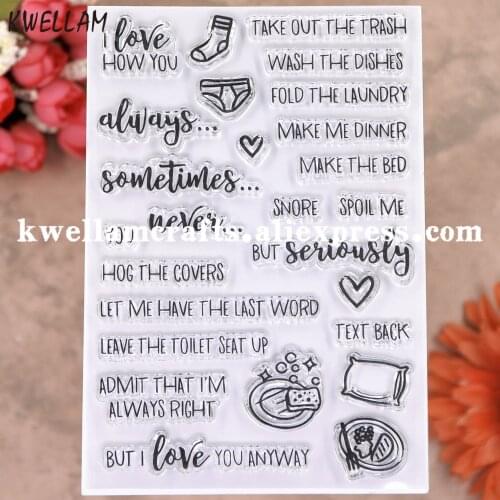 Words Sometimes Never Always I love You Celebrate Scrapbook photo cards rubber stamp clear stamp transparent stamp 20102007