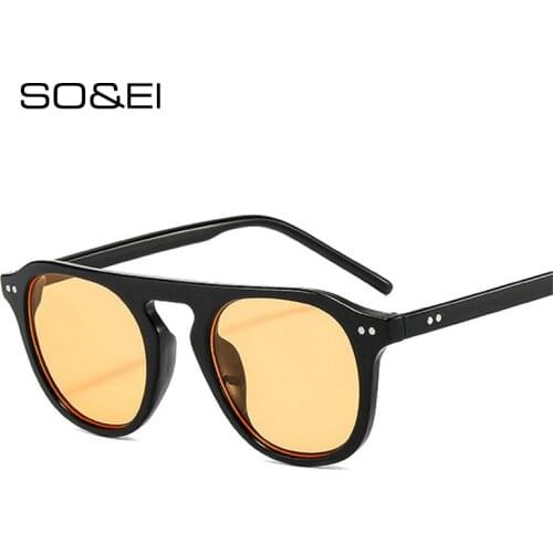 SO&EI Vintage Square Sunglasses Women Fashion Nail Decoration Jelly Color Eyewear Men Trending Pilot Sun Glasses Shades UV400